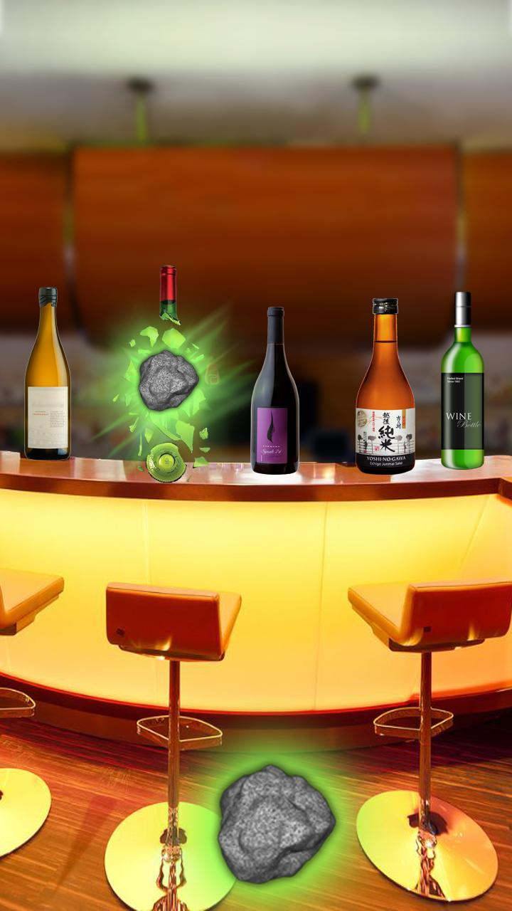 Bottle Shoot With Stone