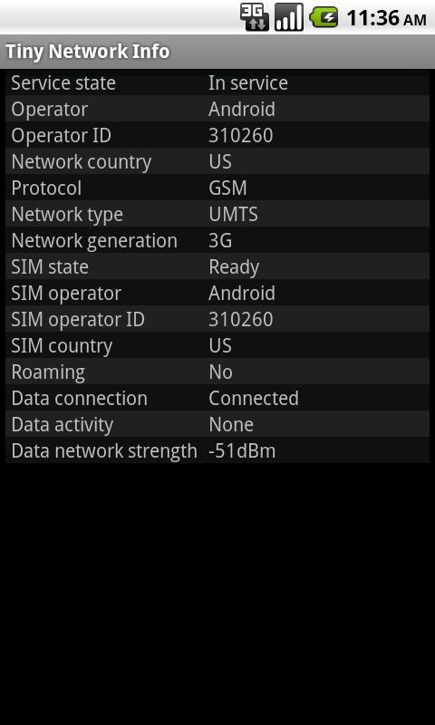 Tiny Network Info