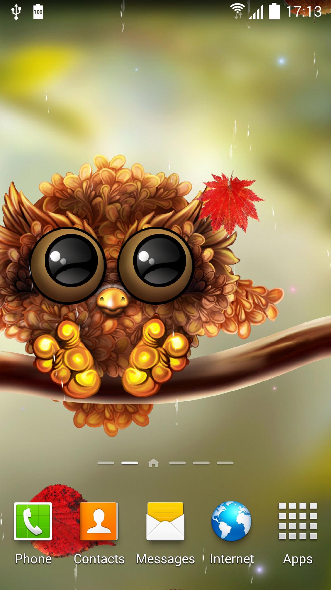Autumn Little Owl Wallpaper
