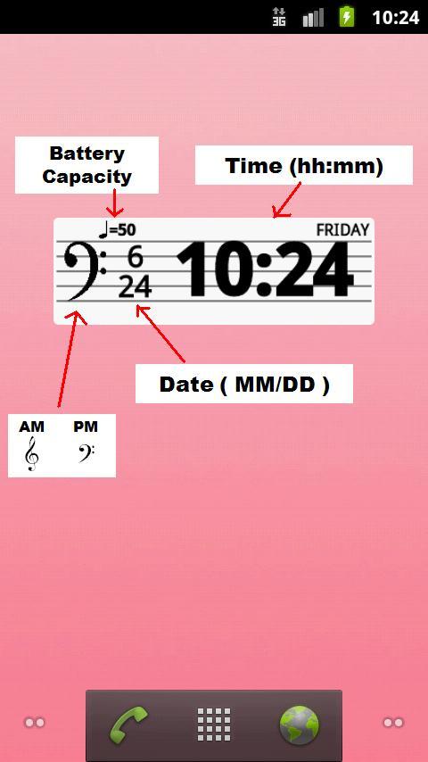 Musical Clock Widget