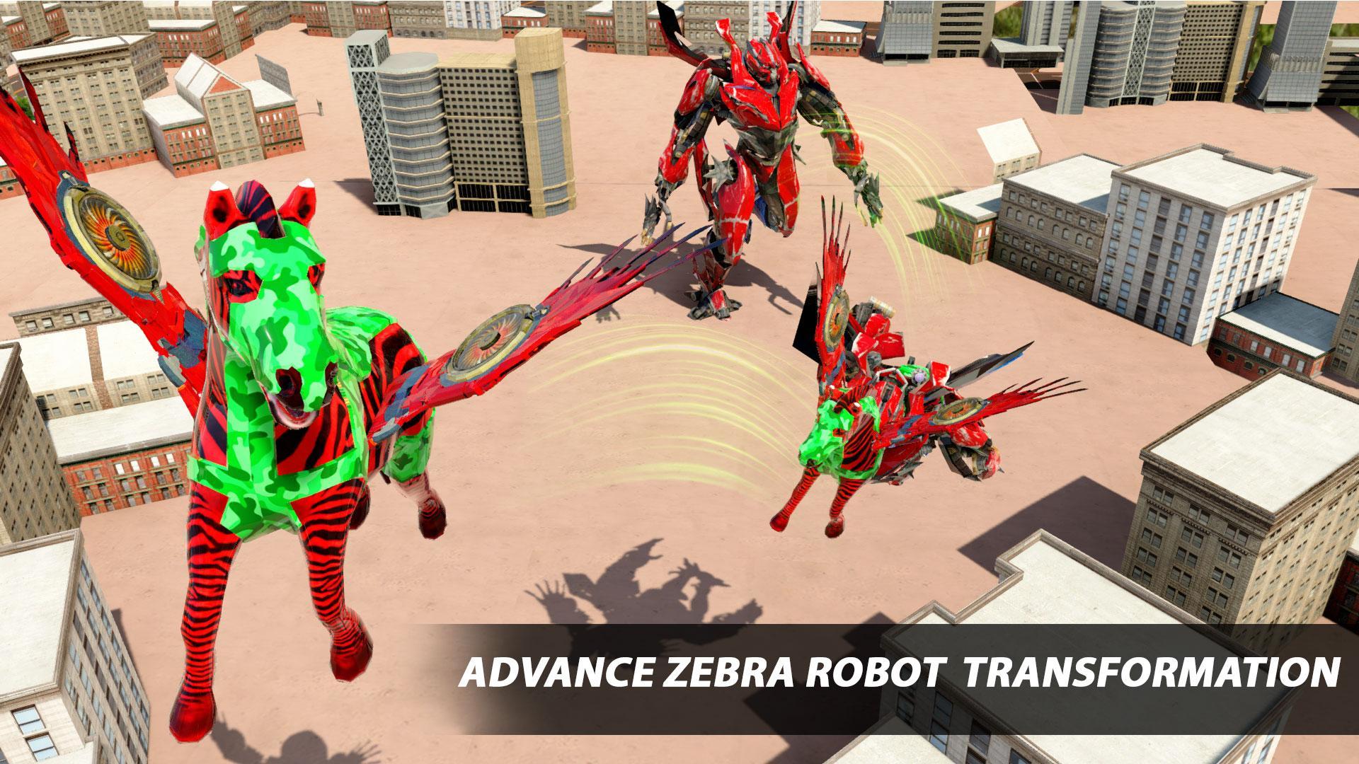 Zebra Robot Transforming Games: Robot Car Game