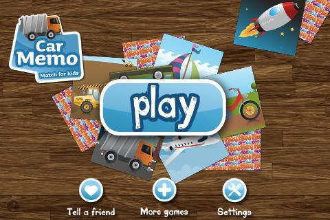 Car Memo Match for Kids FREE