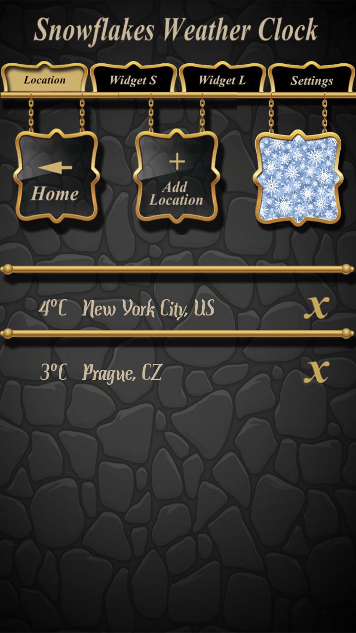 Snowflakes Weather Clock