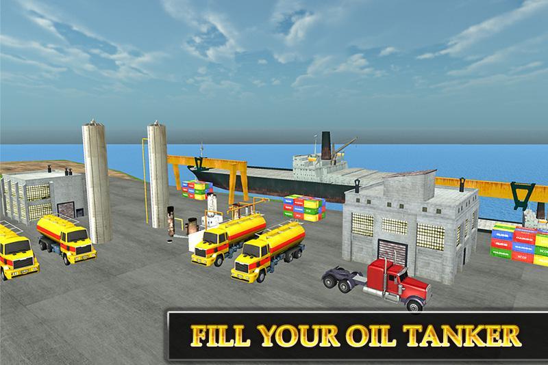 Cargo Ship Oil Transport Truck