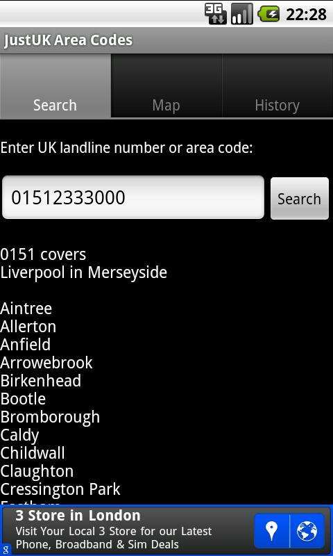 Just UK Area Codes