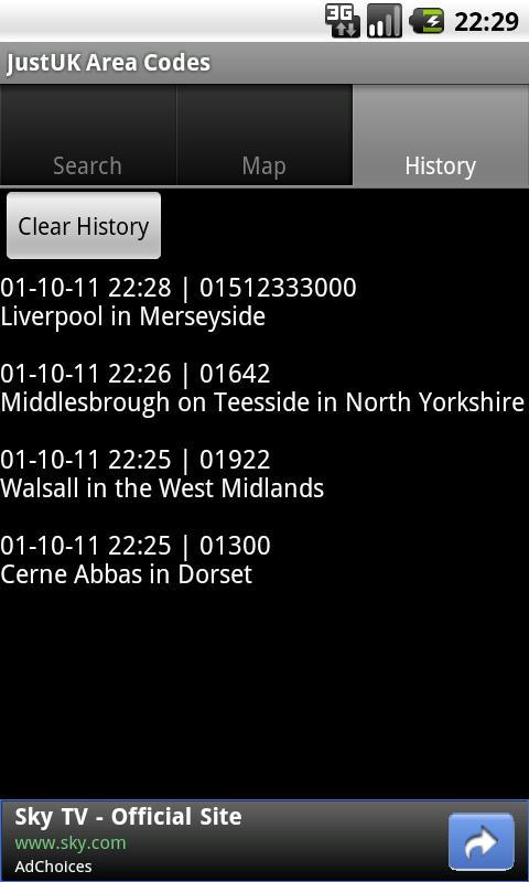Just UK Area Codes
