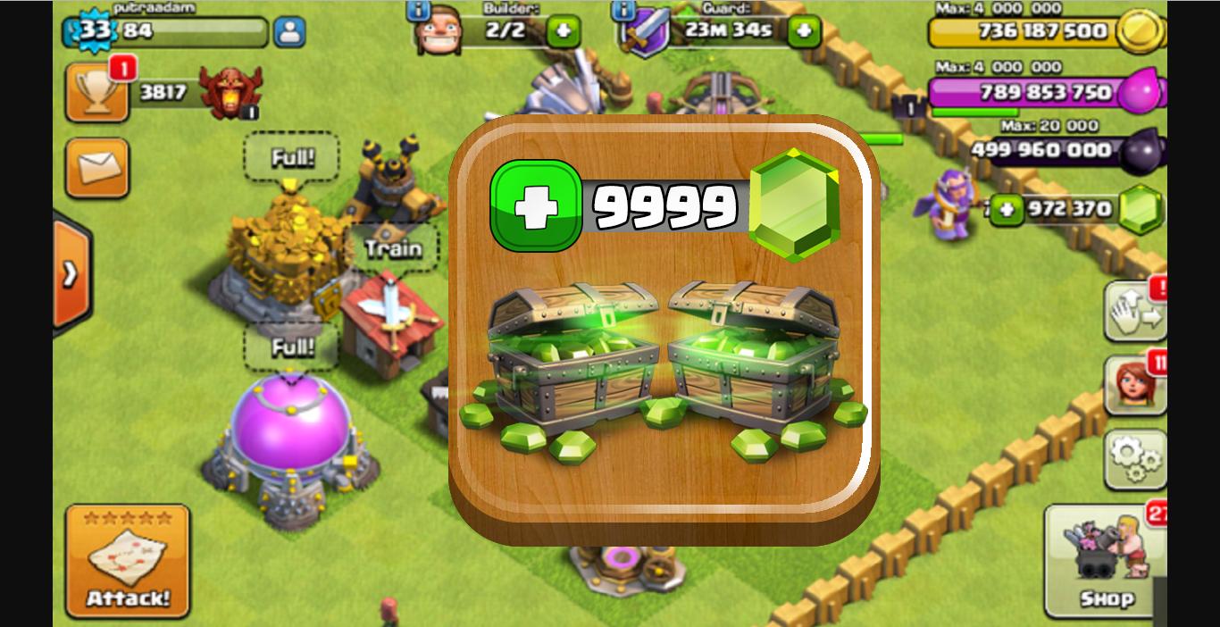 Gems Cheat for COC FHX Server Clash Heroes Pranks!