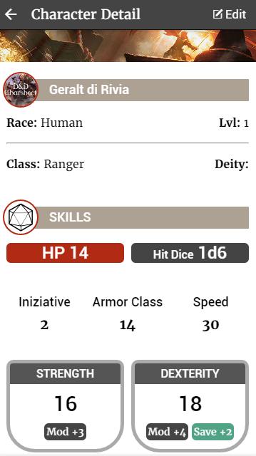 D&D Charsheet 5e