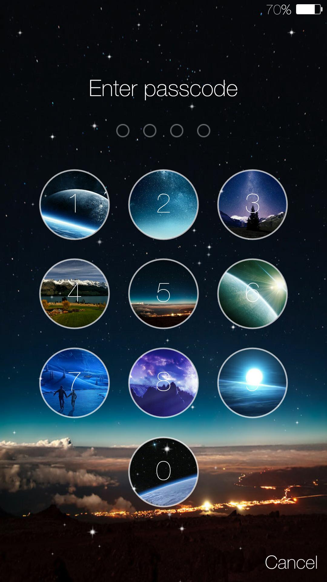 Stars live wallpaper locker