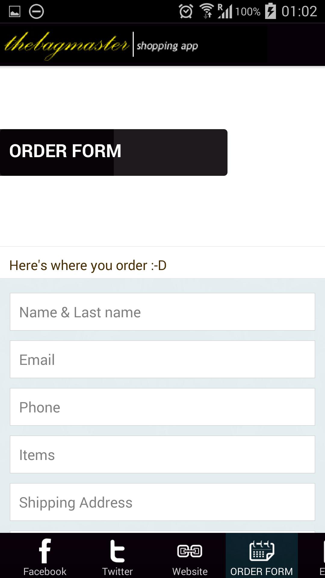 Thebagmaster Shopping App