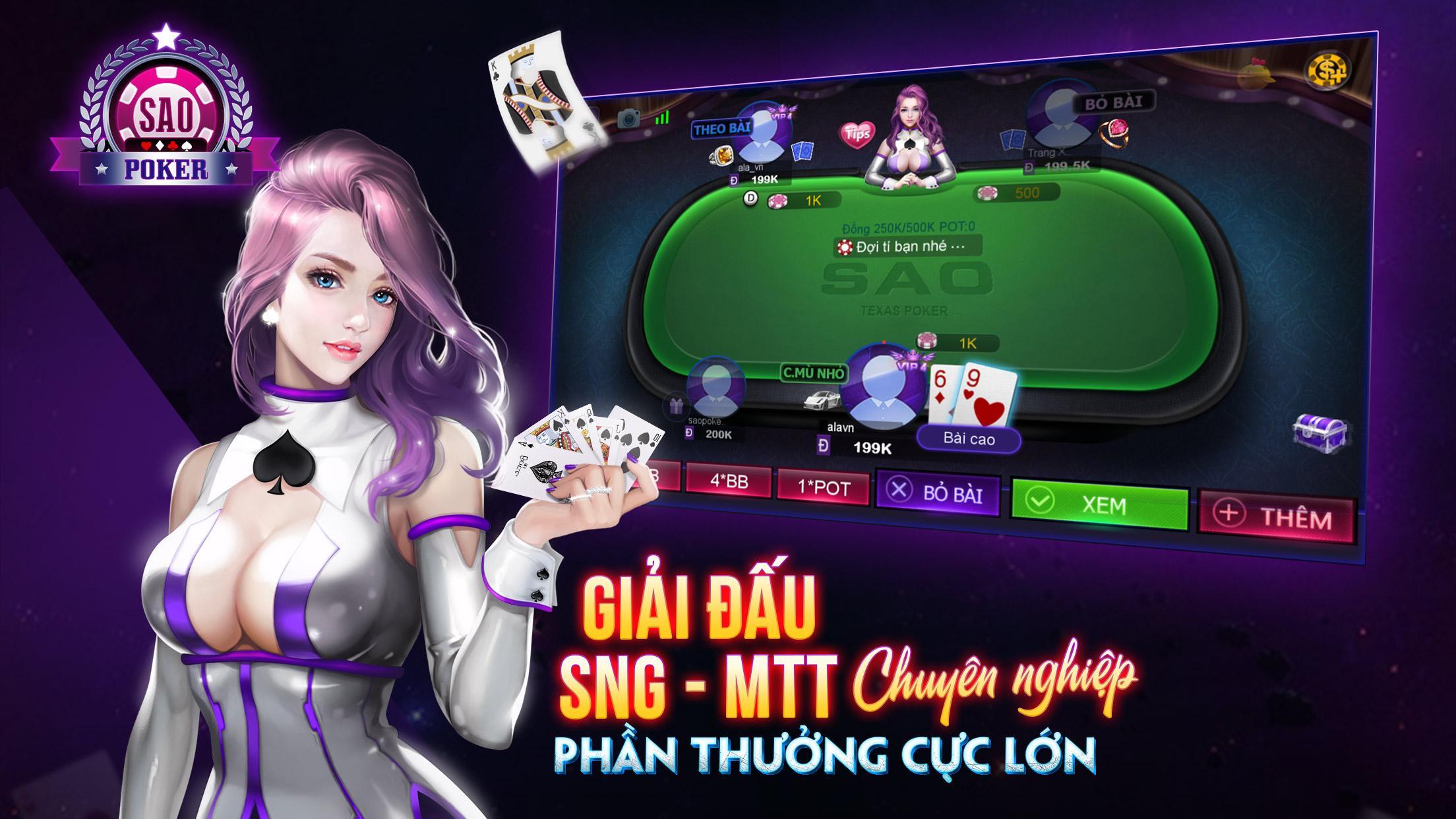 Game bai Sao Poker, Danh bai