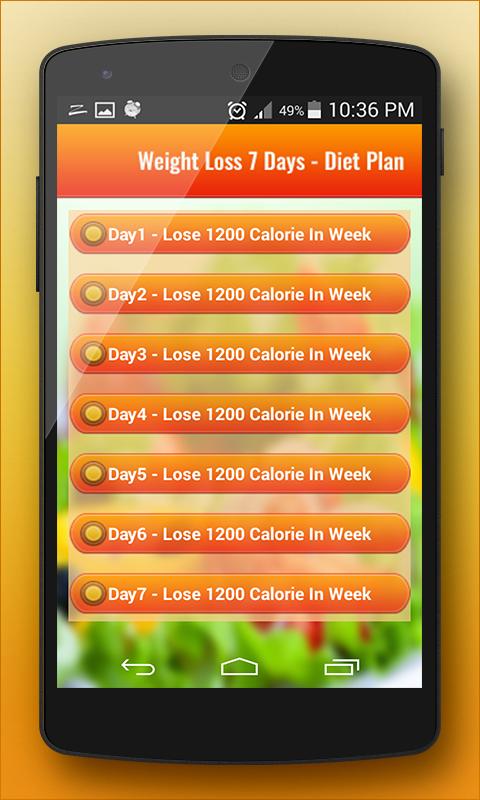 Weight Loss 7 Days - Diet Plan