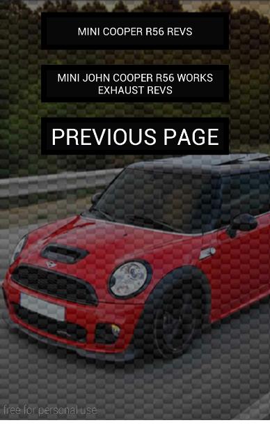 Engine sounds of Cooper R56