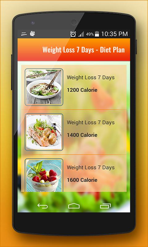 Weight Loss 7 Days - Diet Plan