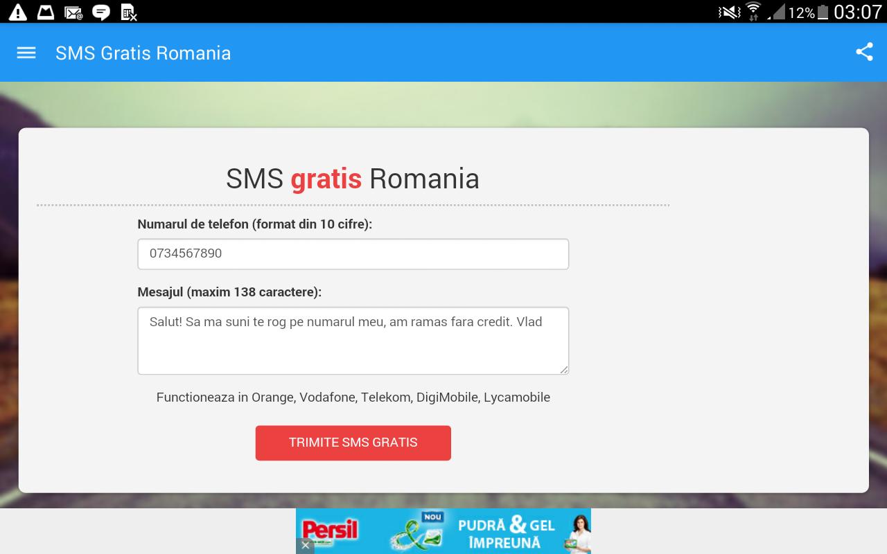 Romania Free Text Message