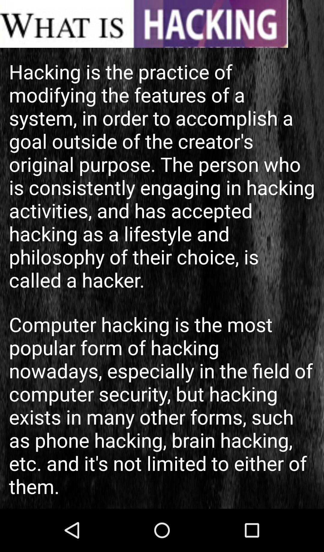 Hacking Knowledge