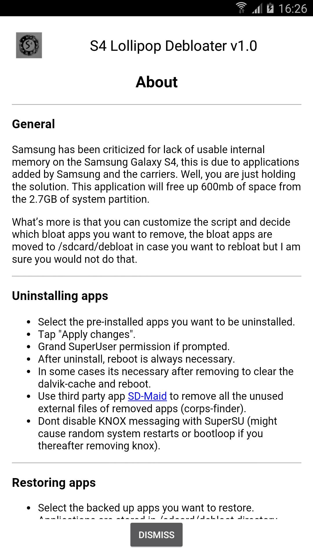 GS4 Lollipop Debloat (Root)