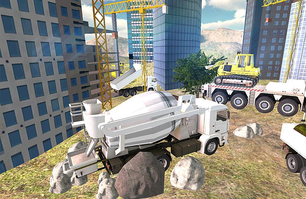 Construction mixer truck