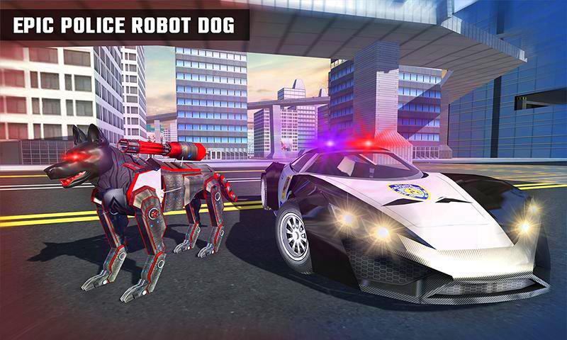 Police Robot Dog Chase Simulator