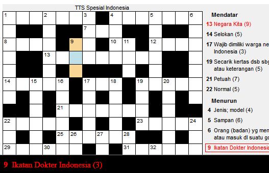IndoTTS - Teka-teki Silang