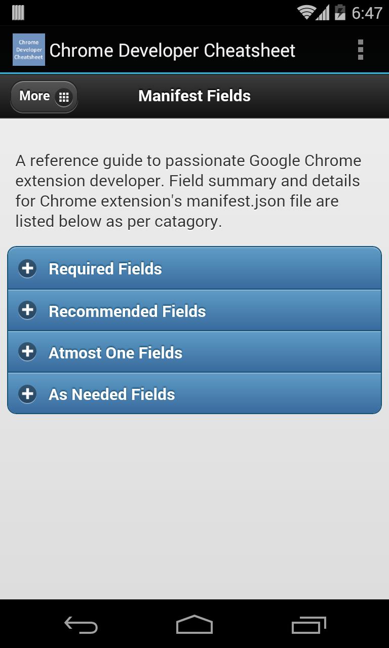 Chrome Developer Cheatsheet