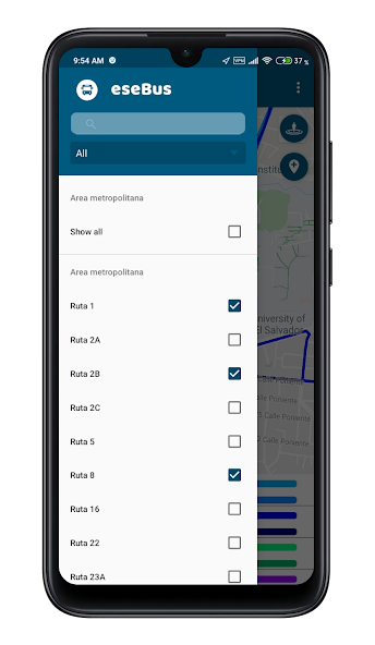 EseBus: Ruta de buses SV