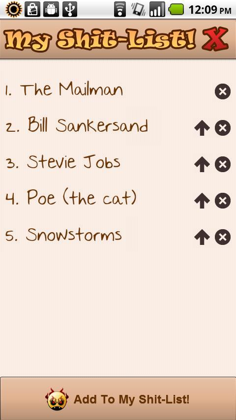 My Shit-List!